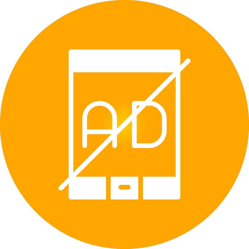 No Ad Creative Icon Design vector