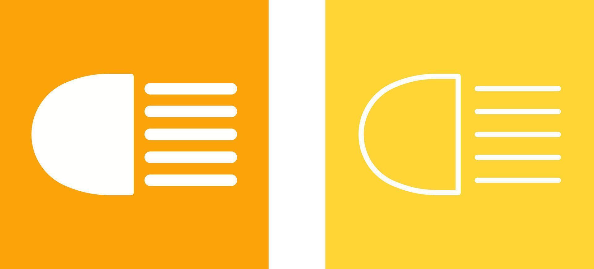 Headlight Vector Icon