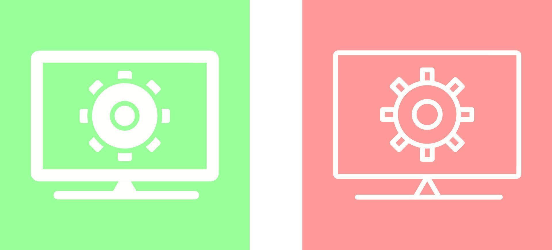 Computer Settings Vector Icon