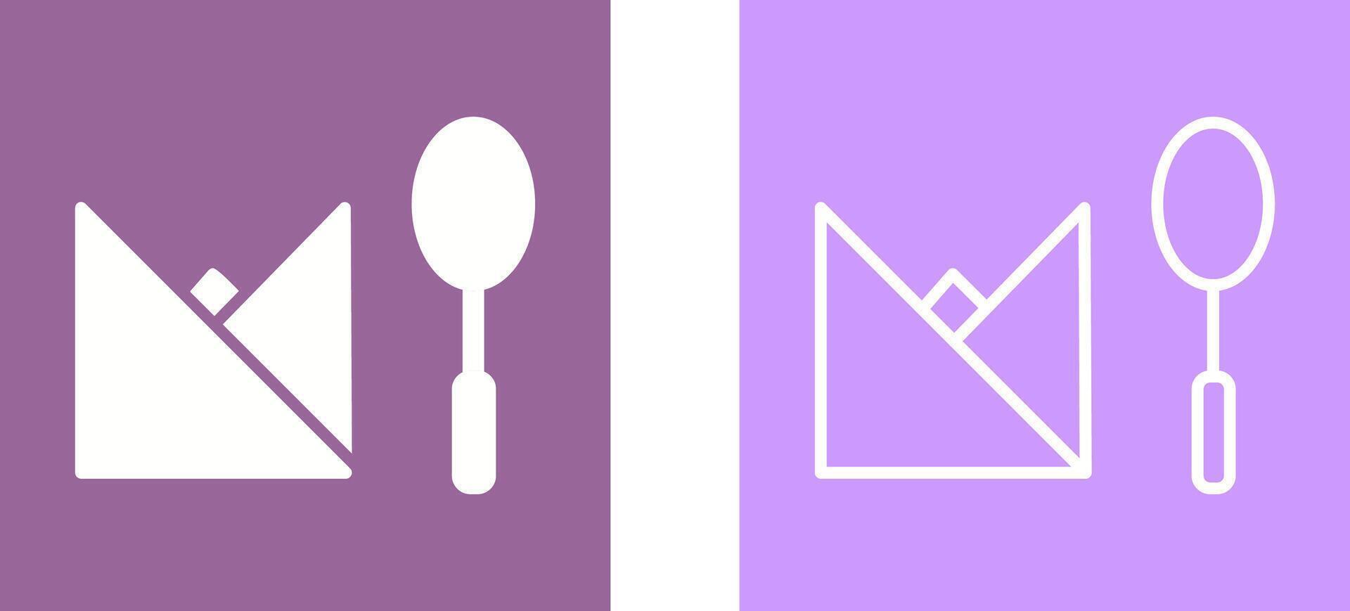 Spoon and Napkin Vector Icon