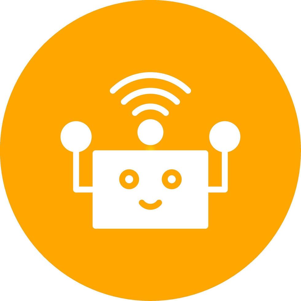 Robot Assistant Creative Icon Design vector