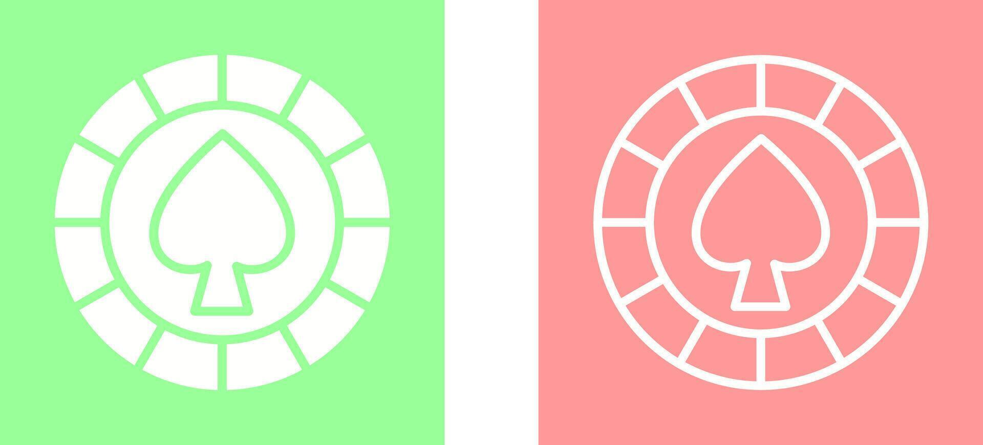 Spade Chip Vector Icon