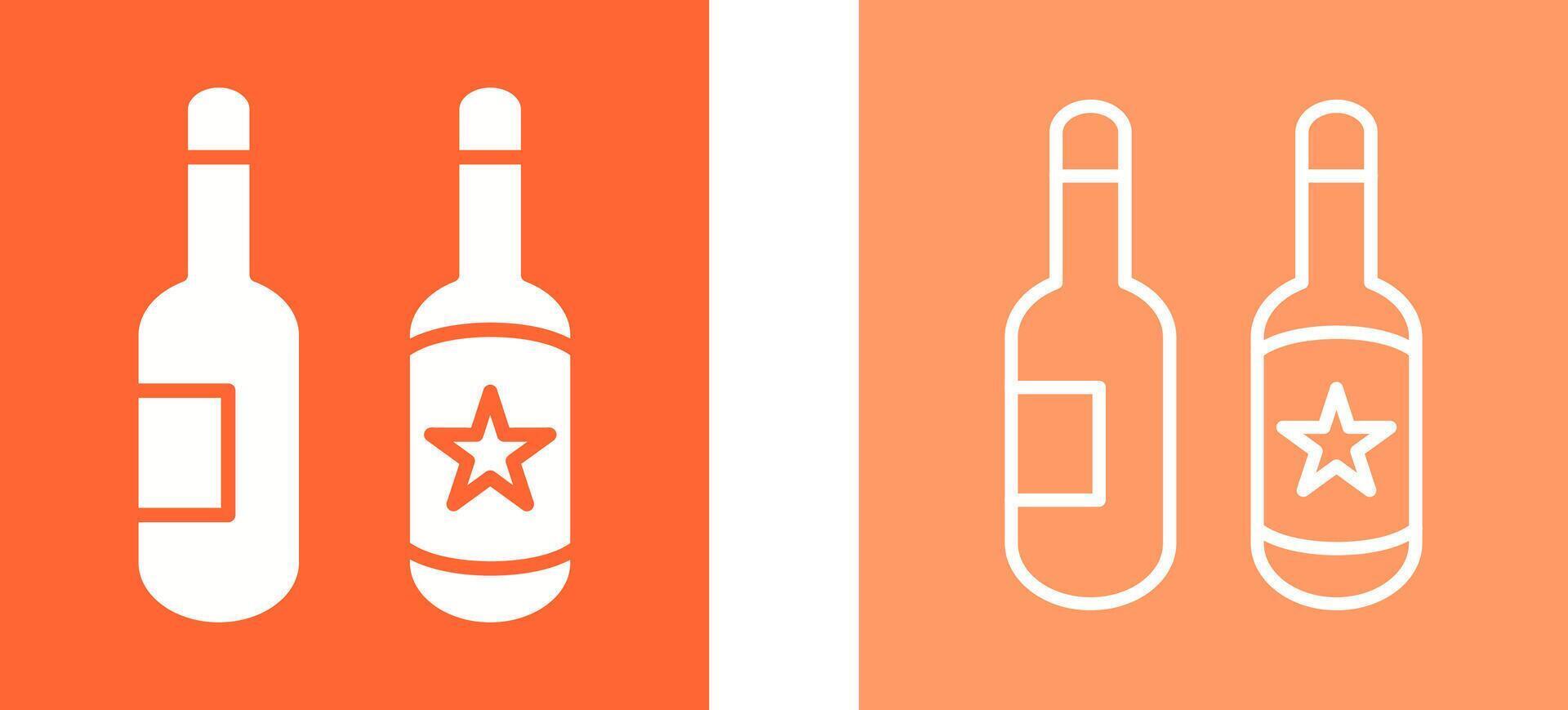 icono de vector de botellas de cerveza