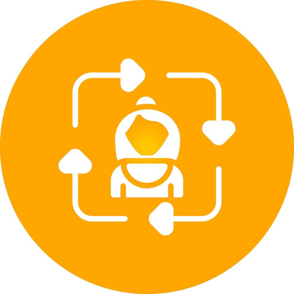 Job Rotation Creative Icon Design vector