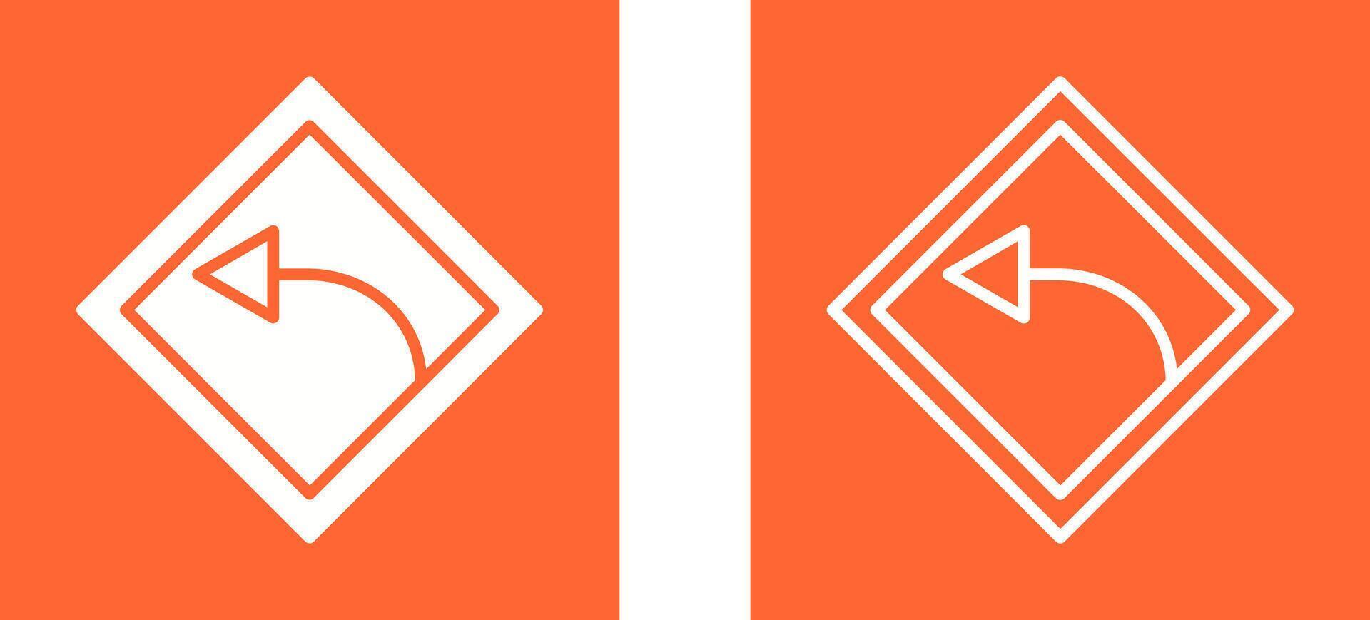 Left Turn Vector Icon