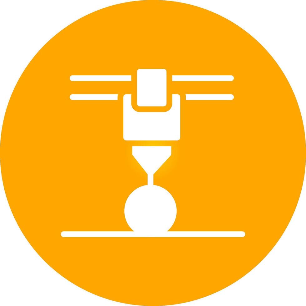 3d Printer Creative Icon Design vector