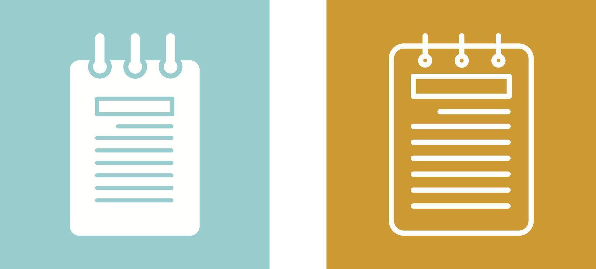 Notepad Vector Icon