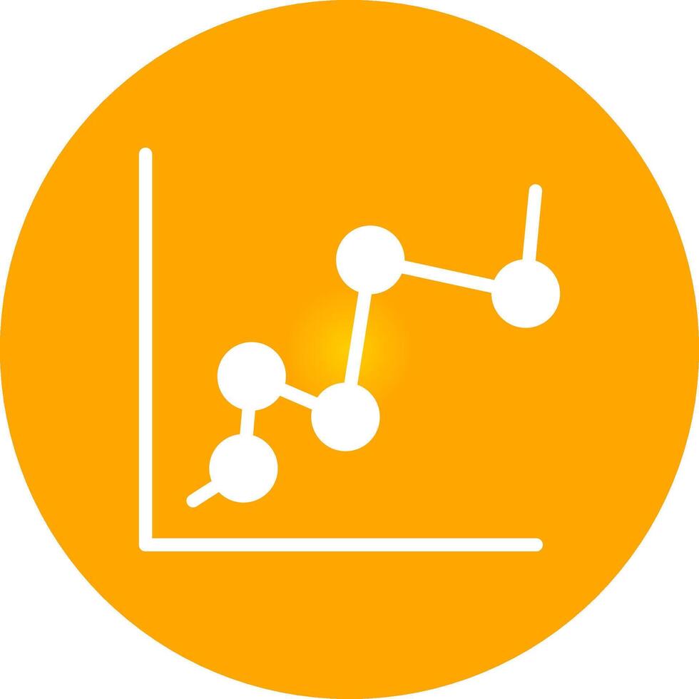 Marked Scatter With Smooth Lines Creative Icon Design vector