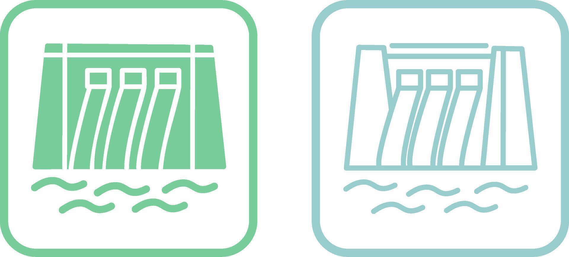 Water Dam Vector Icon