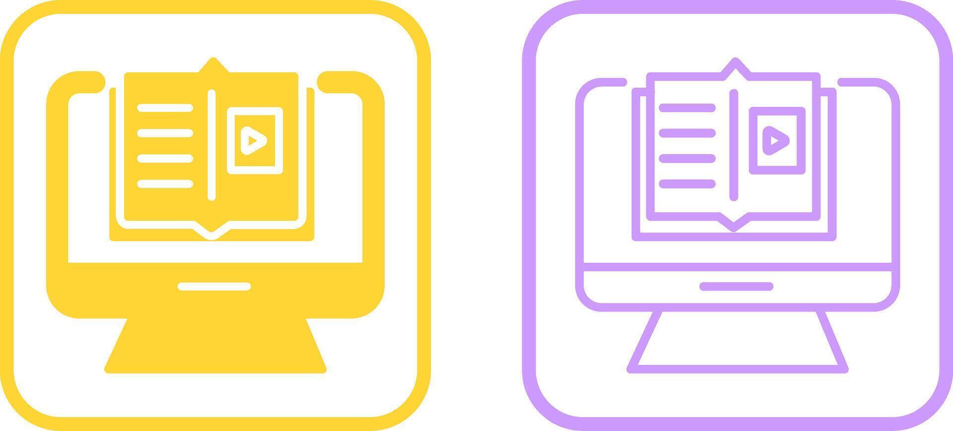 E Learning Vector Icon