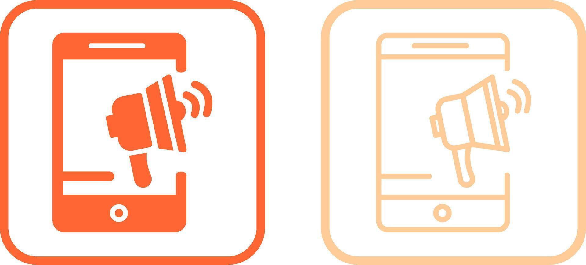 Mobile Advertising Vector Icon