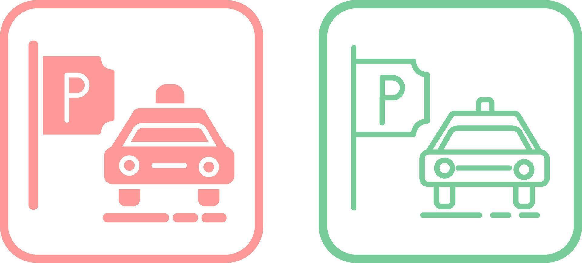 Taxi Stand Vector Icon