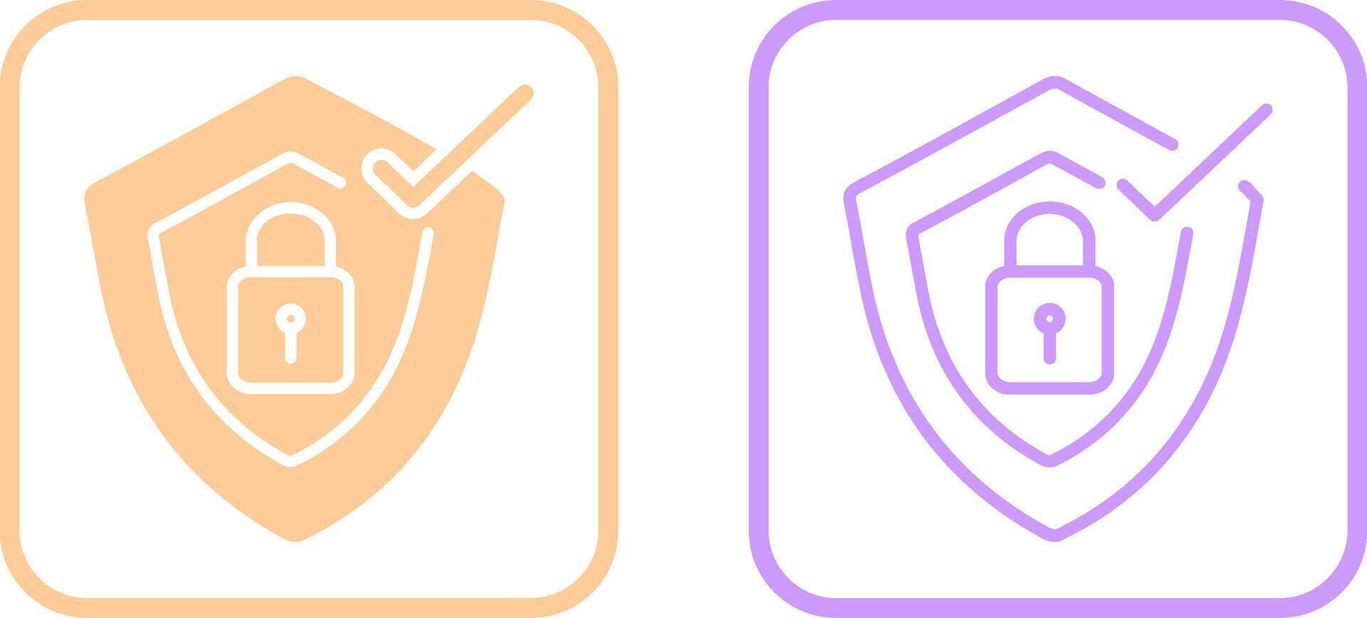 icono de vector de protección verificada