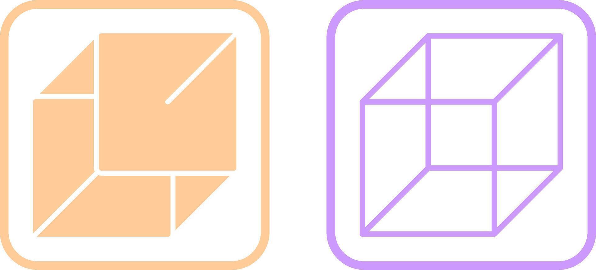 icono de vector de cubo