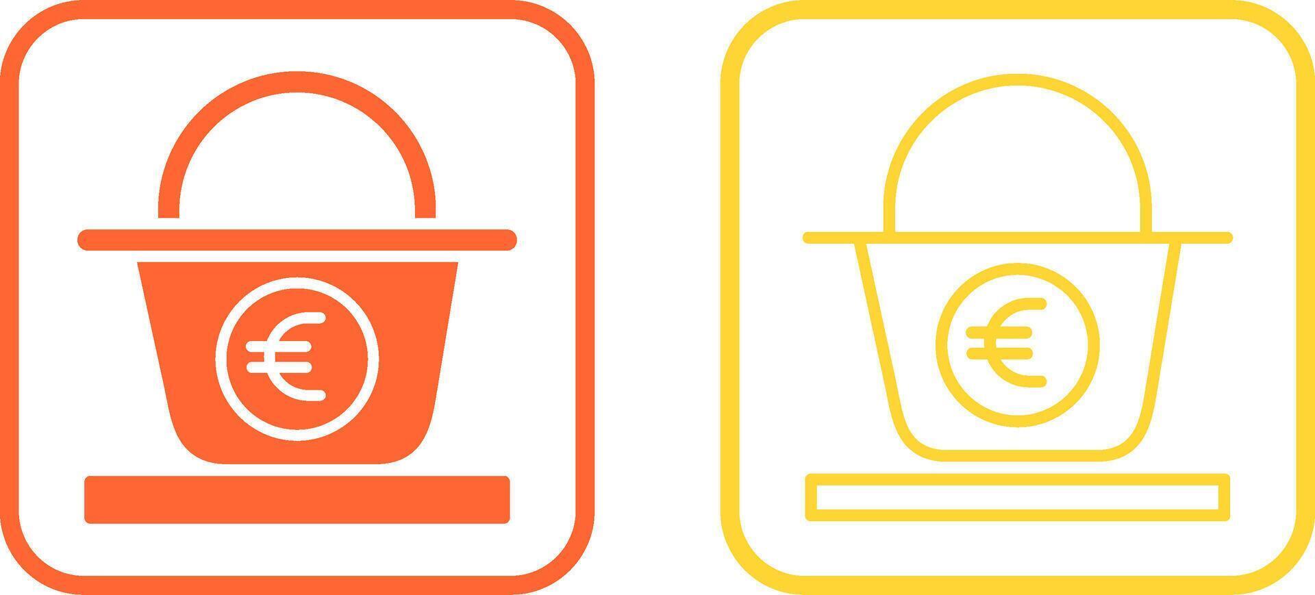 Euro Basket Vector Icon