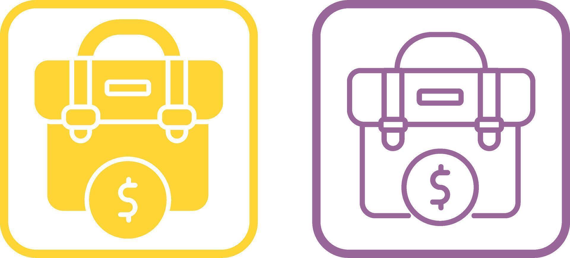Dollar Briefcase Vector Icon