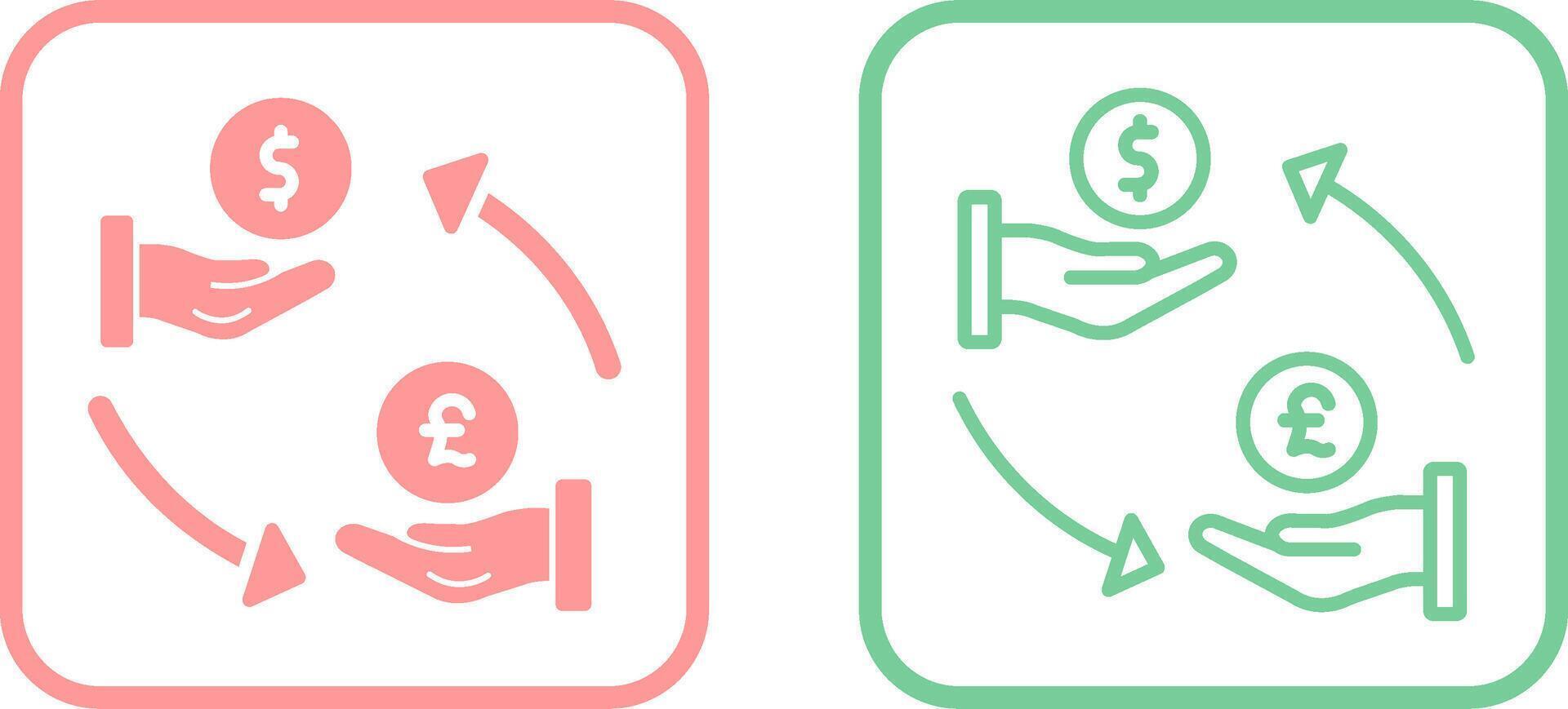 Dollar to Pound Vector Icon