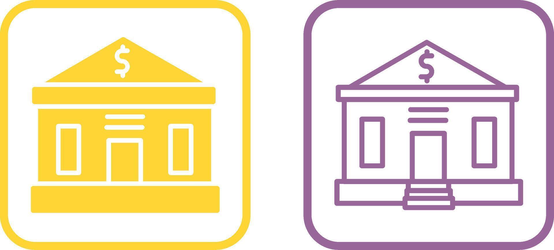 Bank Building Vector Icon