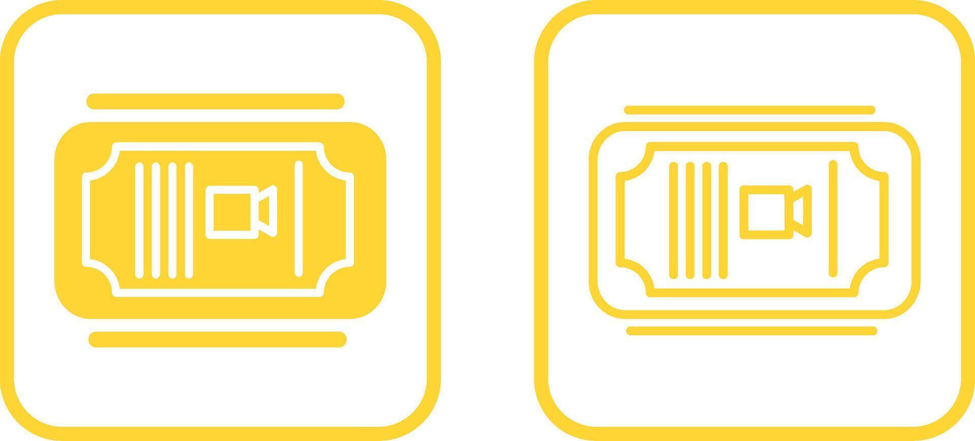 Cinema Ticket Vector Icon