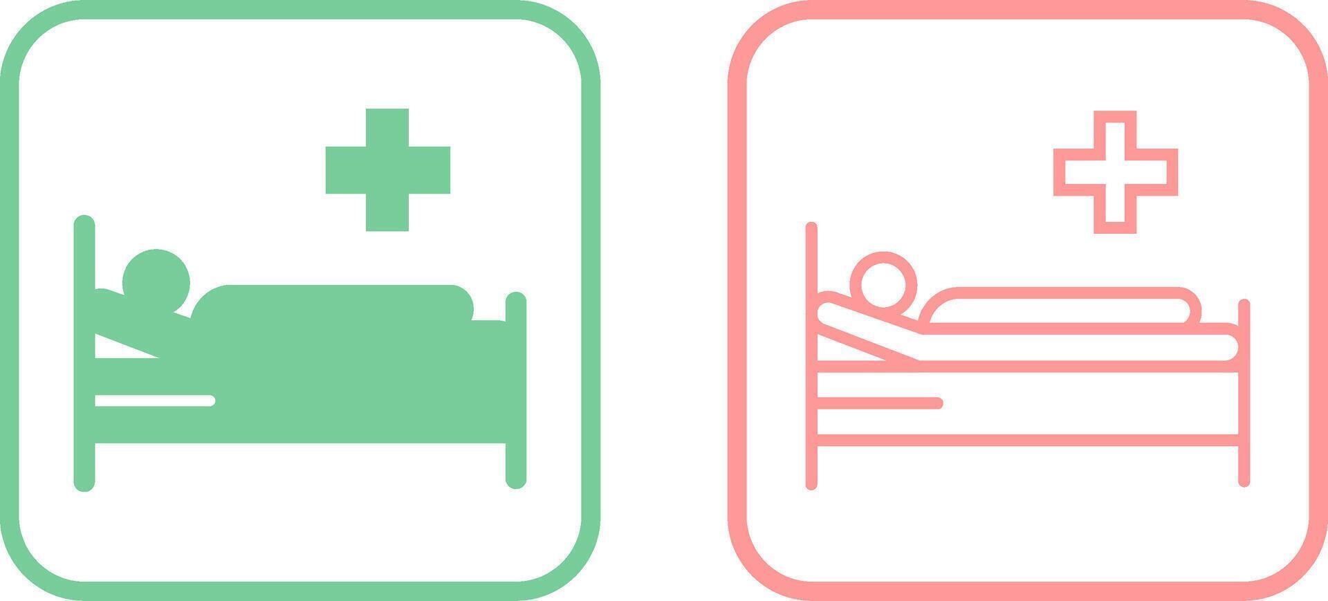 Patient Bed Vector Icon