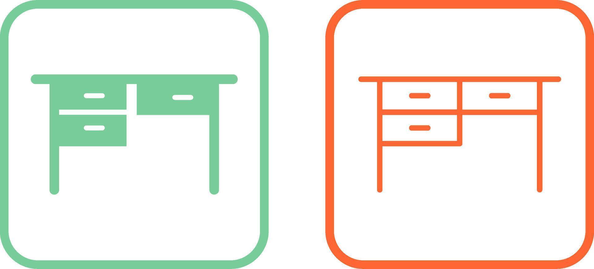 Table with Drawers II Vector Icon