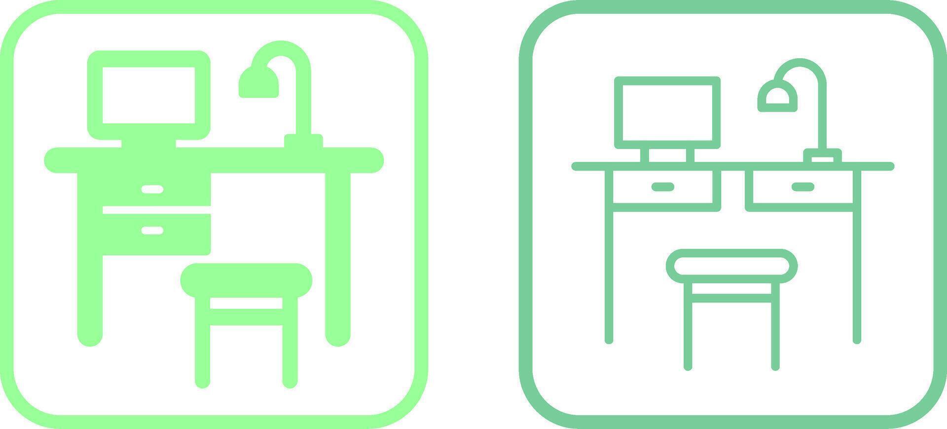 Simple Desk Vector Icon