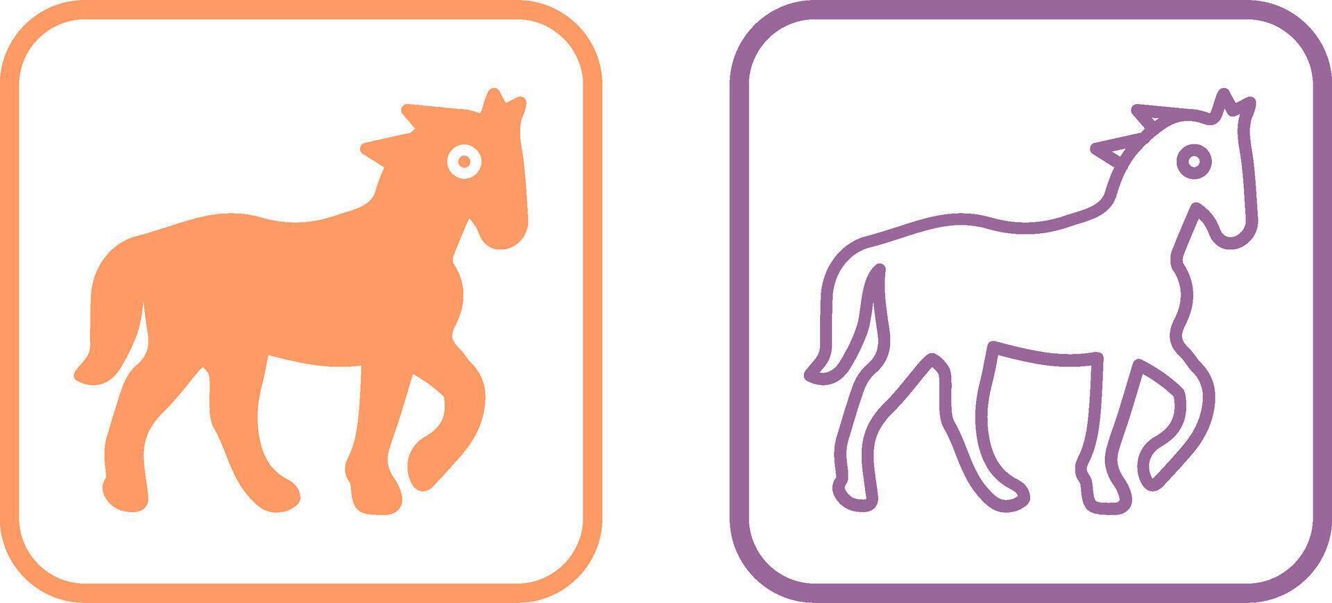 icono de vector de caballo