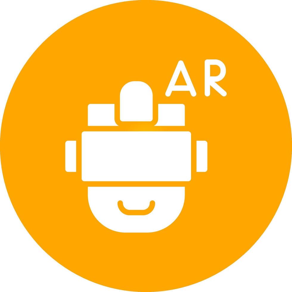 Ar Helmet Creative Icon Design vector