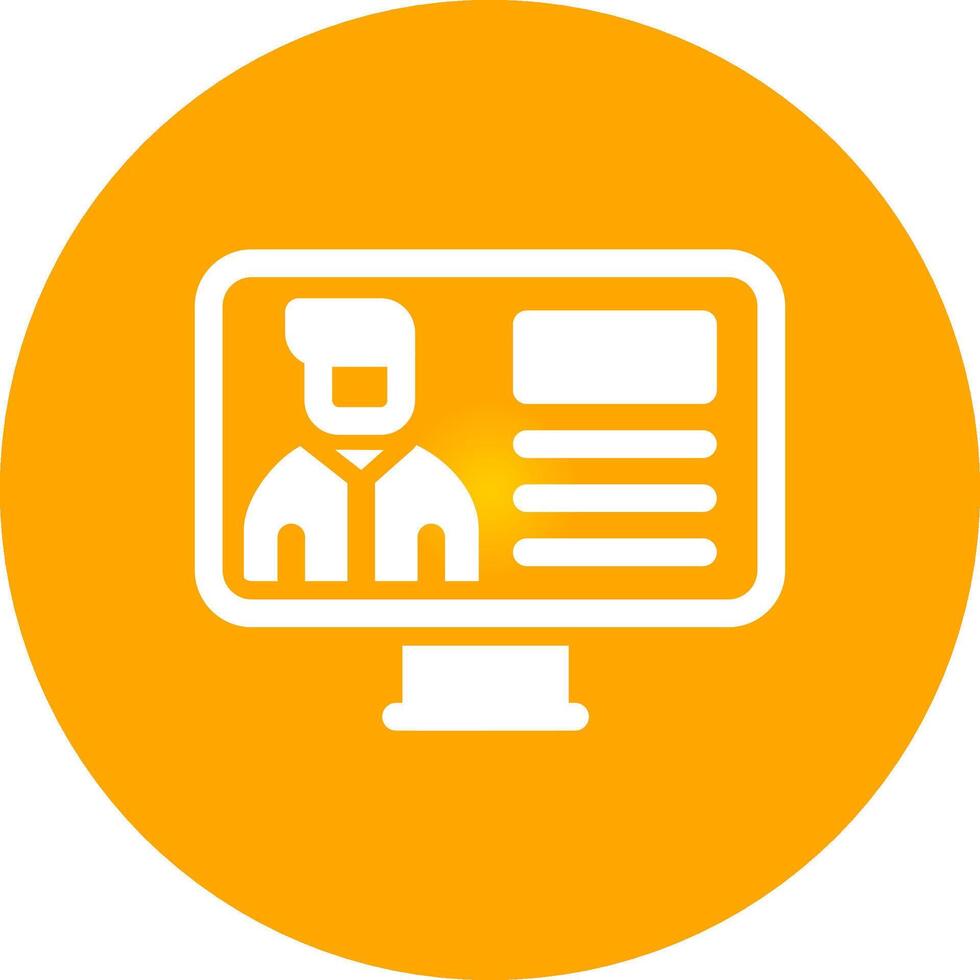 Online Lecture Creative Icon Design vector