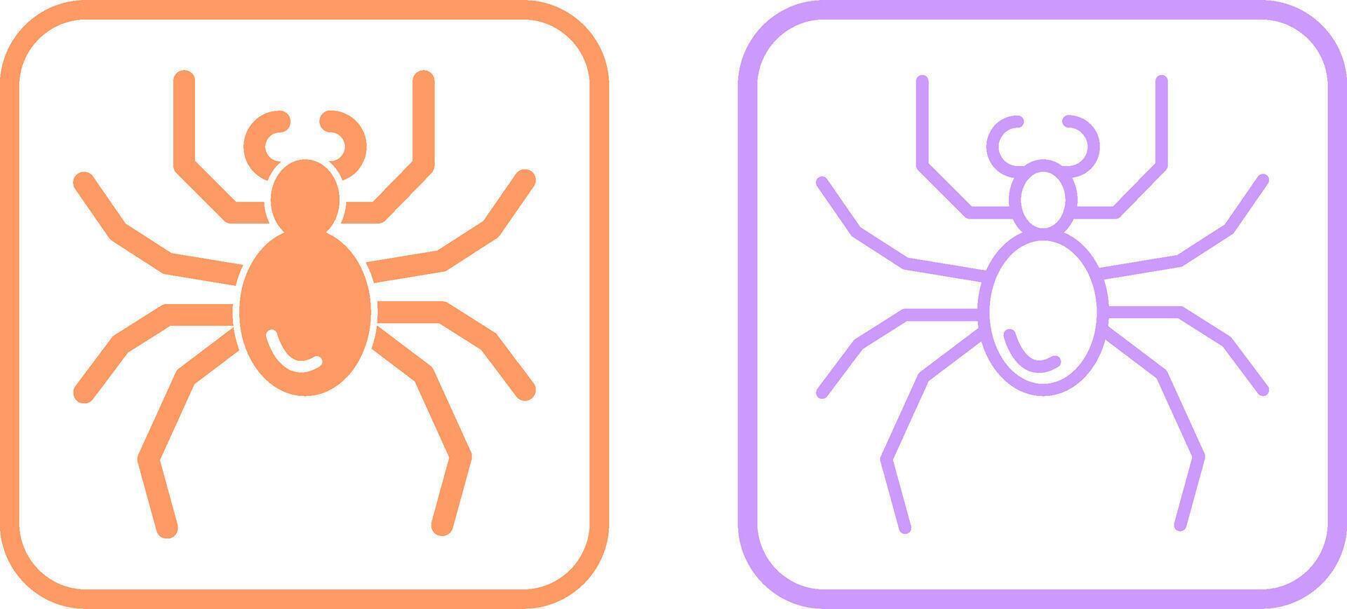 icono de vector de araña