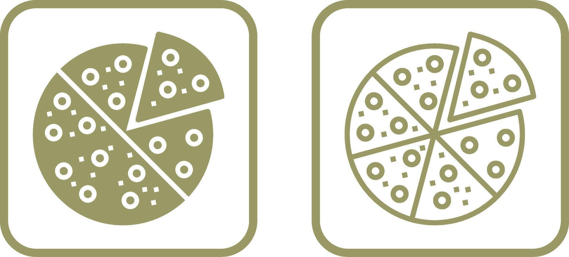 icono de vector de rebanada de pizza