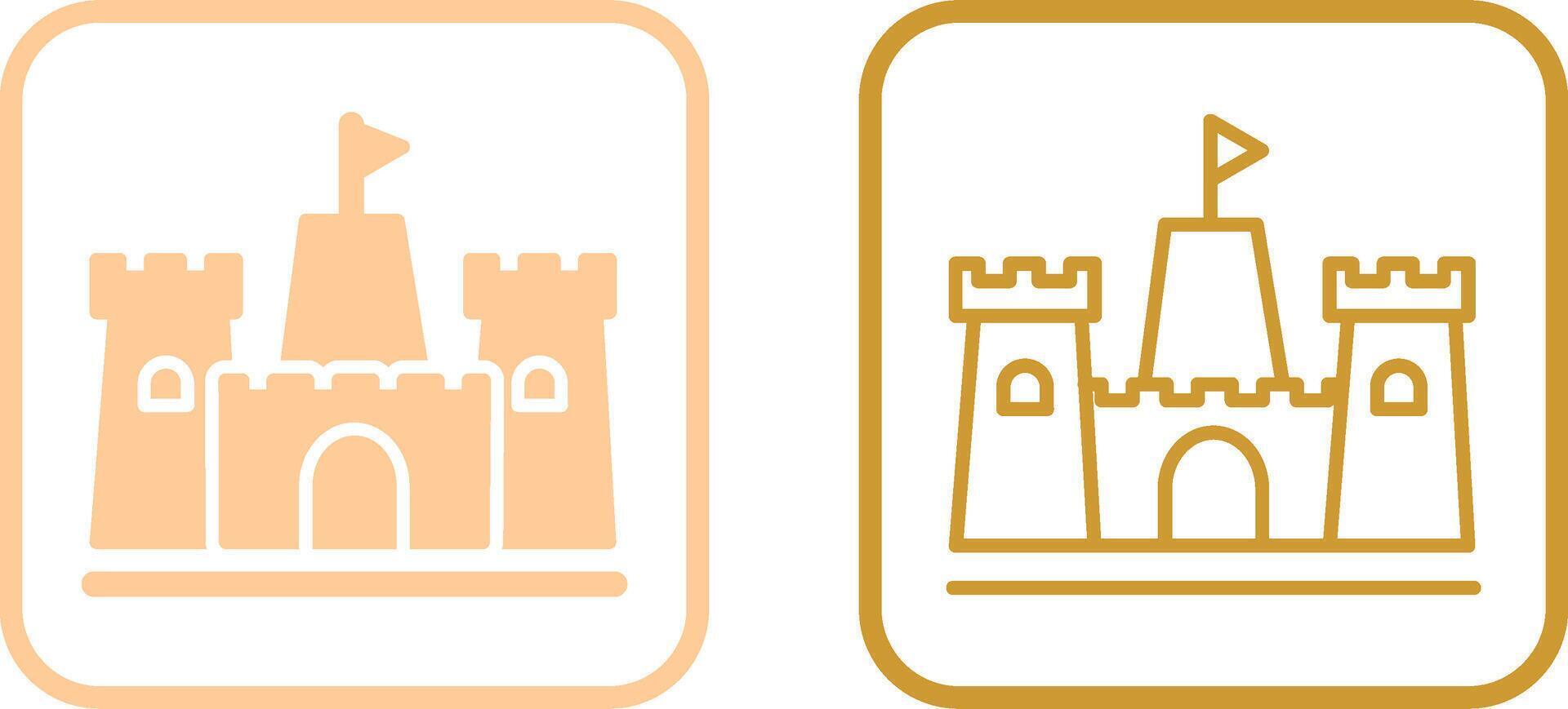 icono de vector de castillo de arena