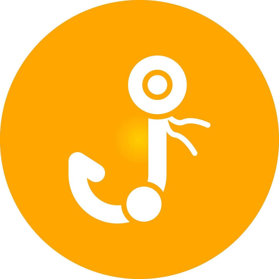 Fish Hook Creative Icon Design vector