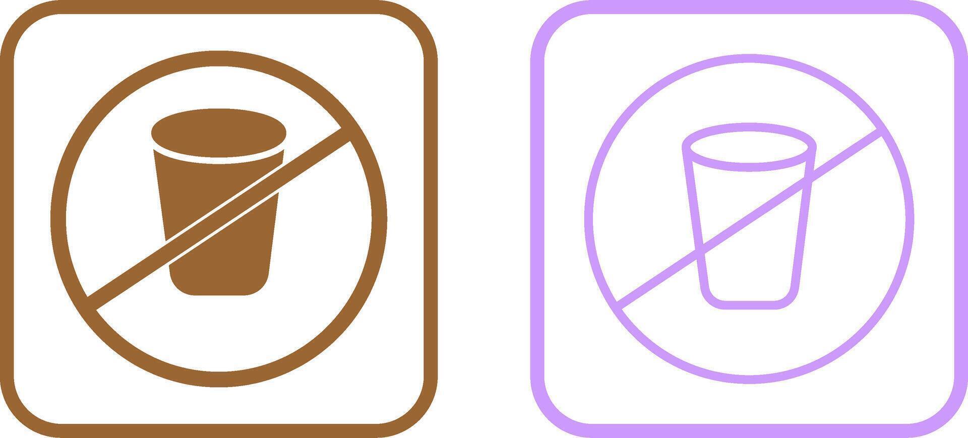 No Drinks Vector Icon