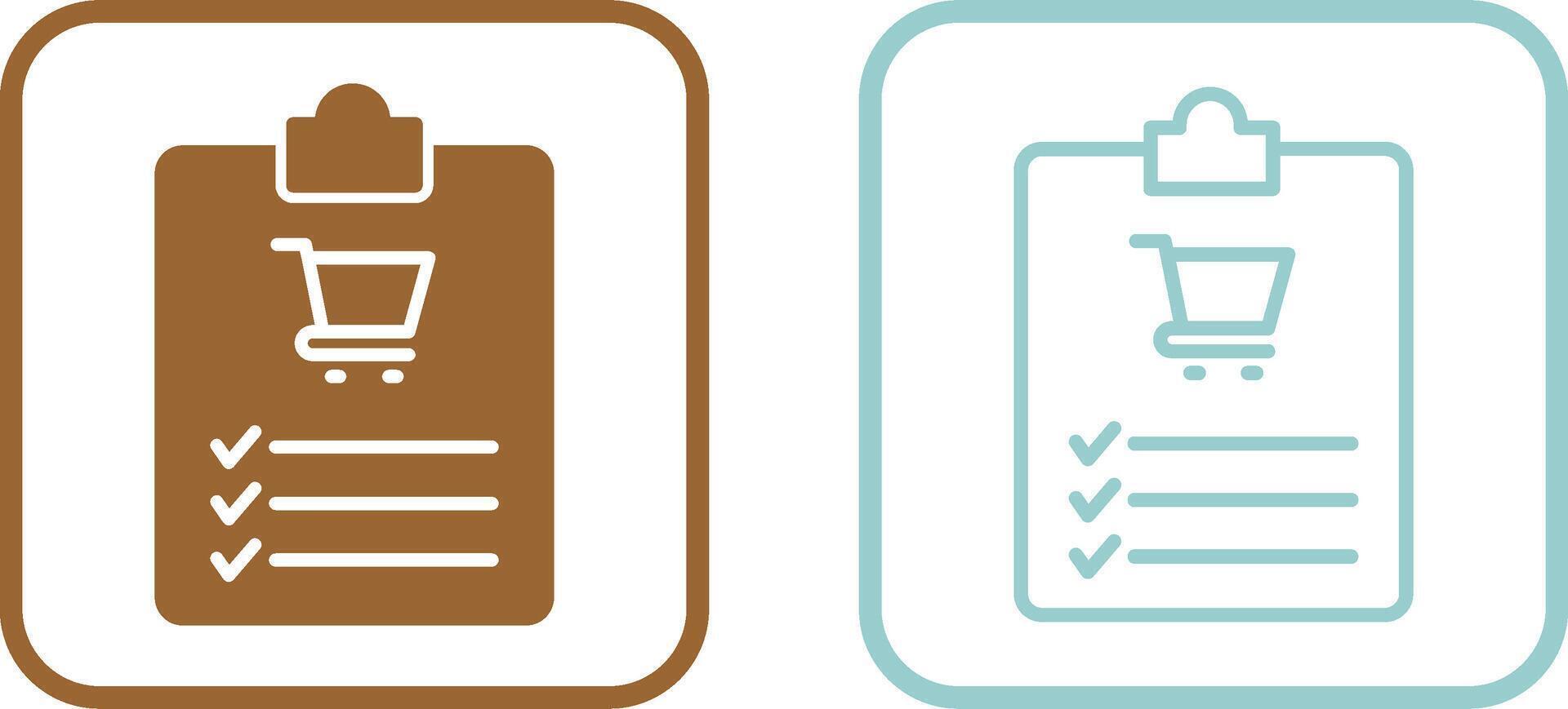 Shopping List Vector Icon