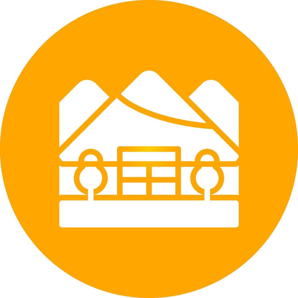 Igloo Landscape Creative Icon Design vector