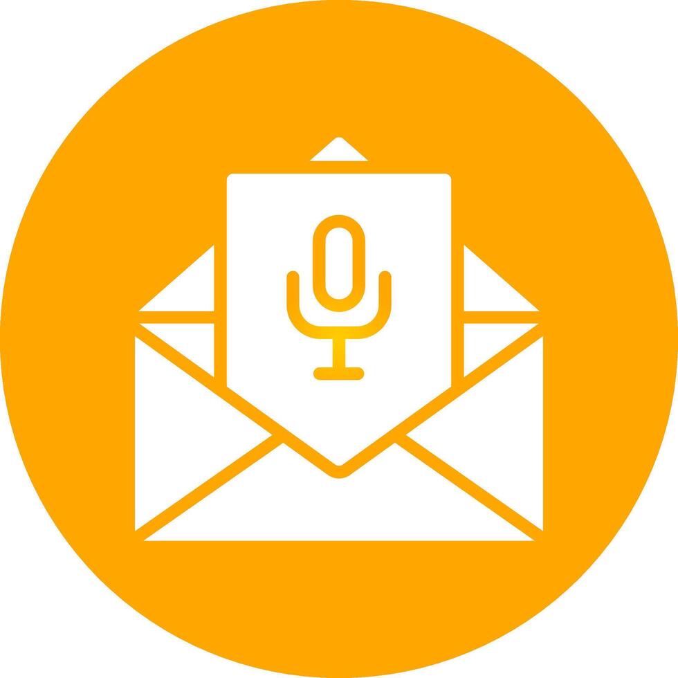 Voice Email Creative Icon Design vector