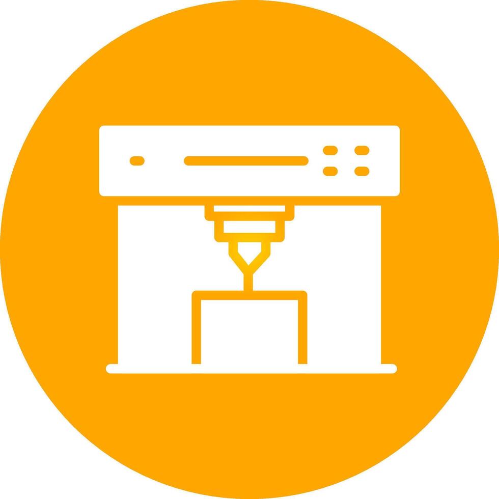 3d Printer Creative Icon Design vector