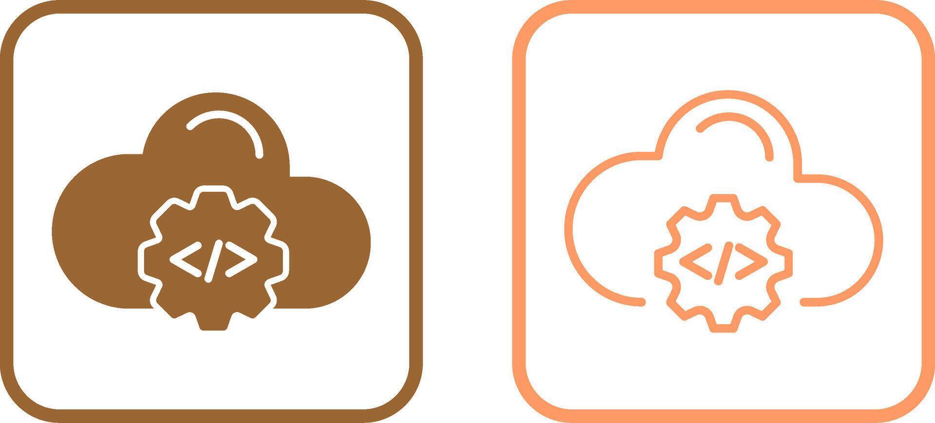 Cloud Coding Vector Icon