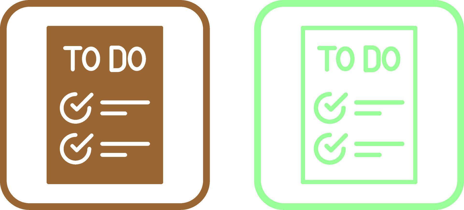 Today to Done CheckList Vector Icon