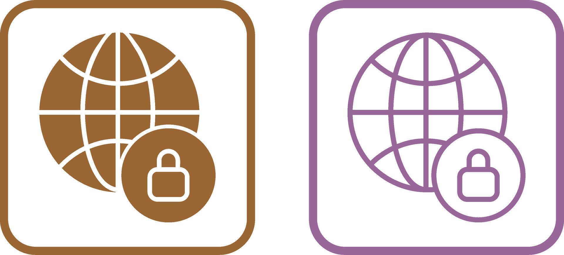 Worldwide Security Vector Icon