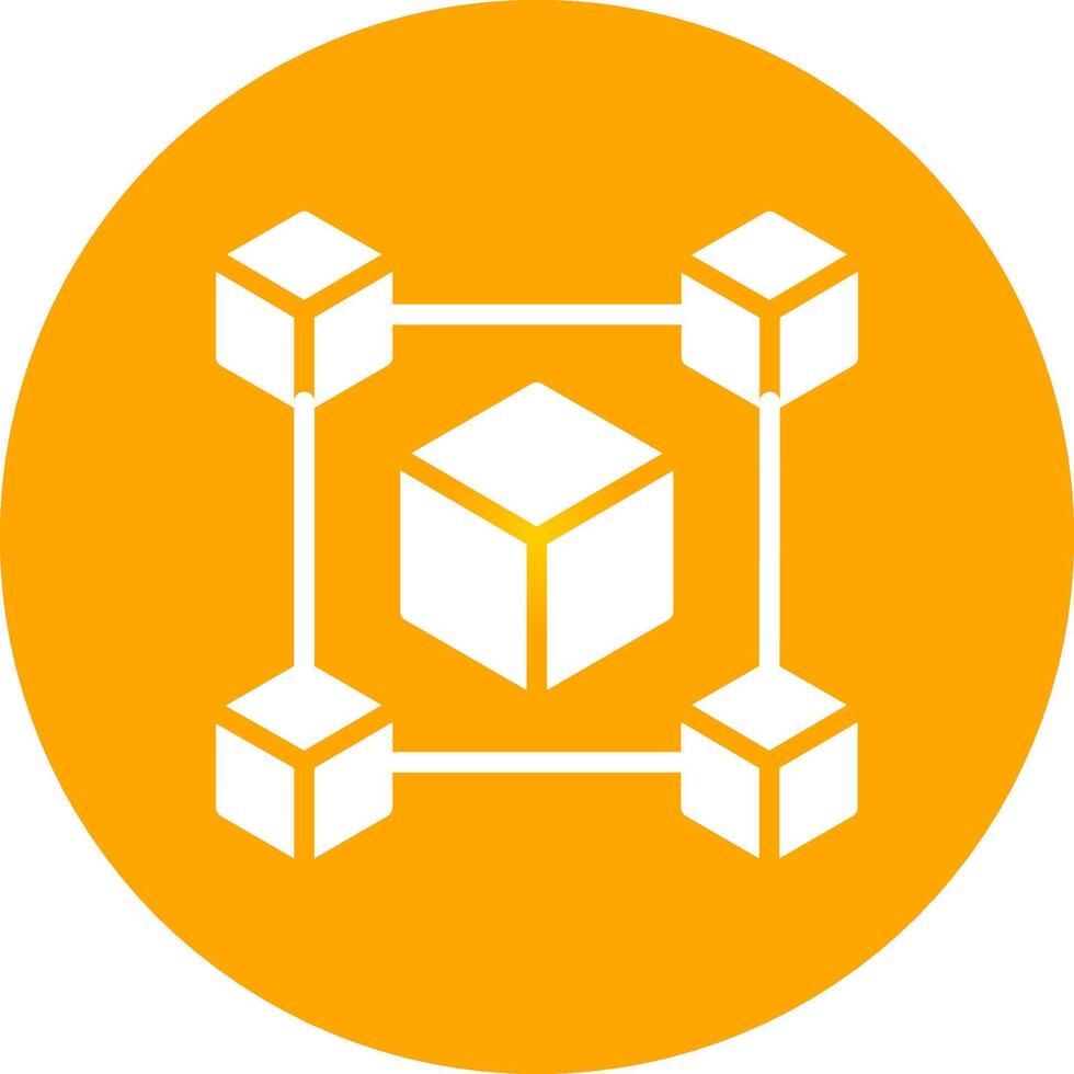 Blockchain Creative Icon Design vector