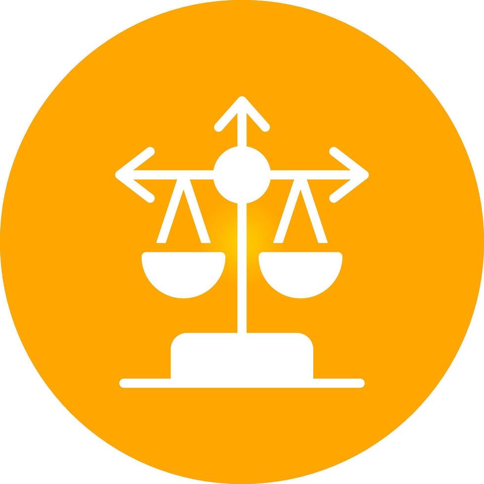 Balance Scale Creative Icon Design vector