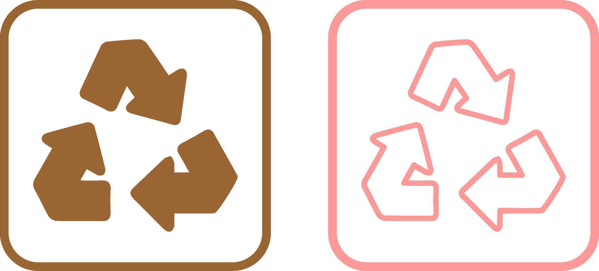 icono de vector de flecha de reciclaje