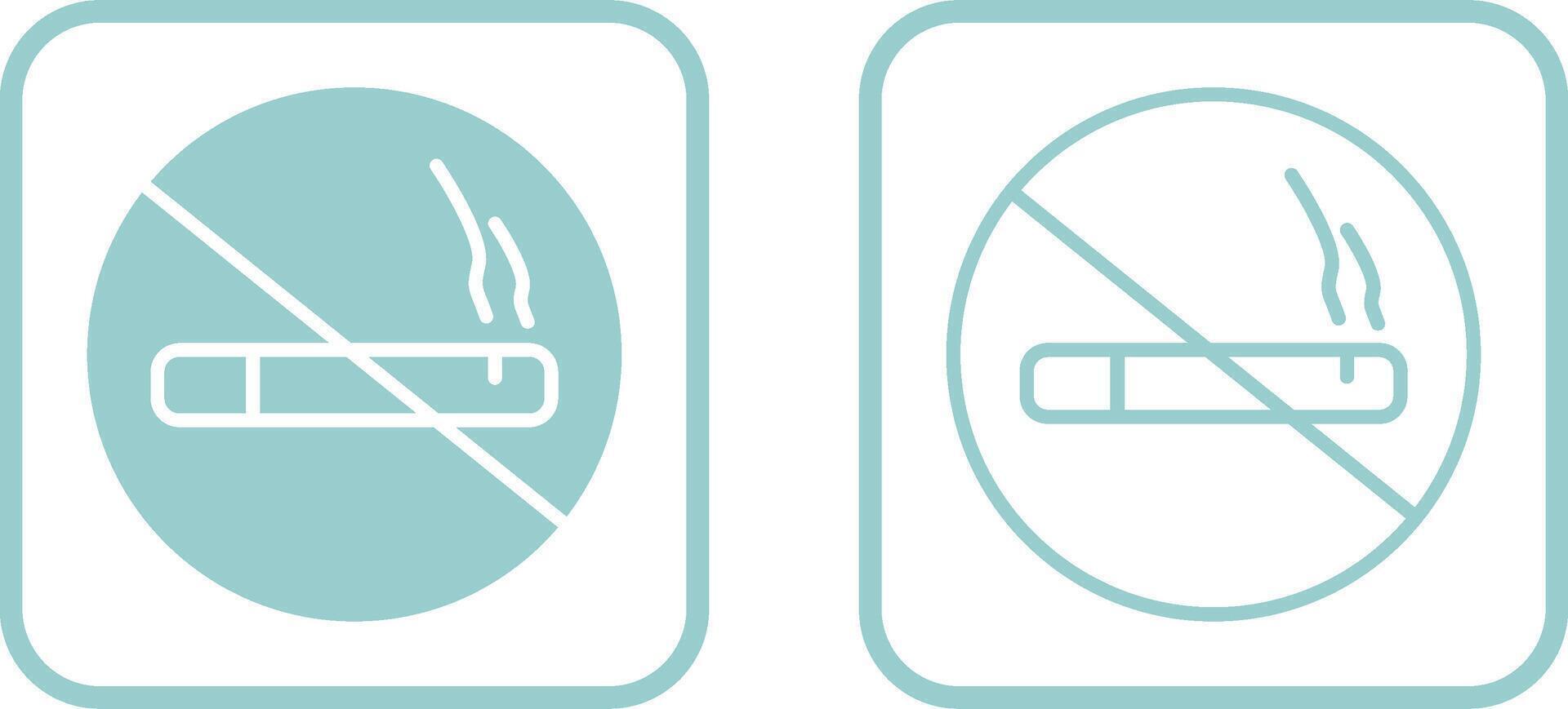 icono de vector de no fumar