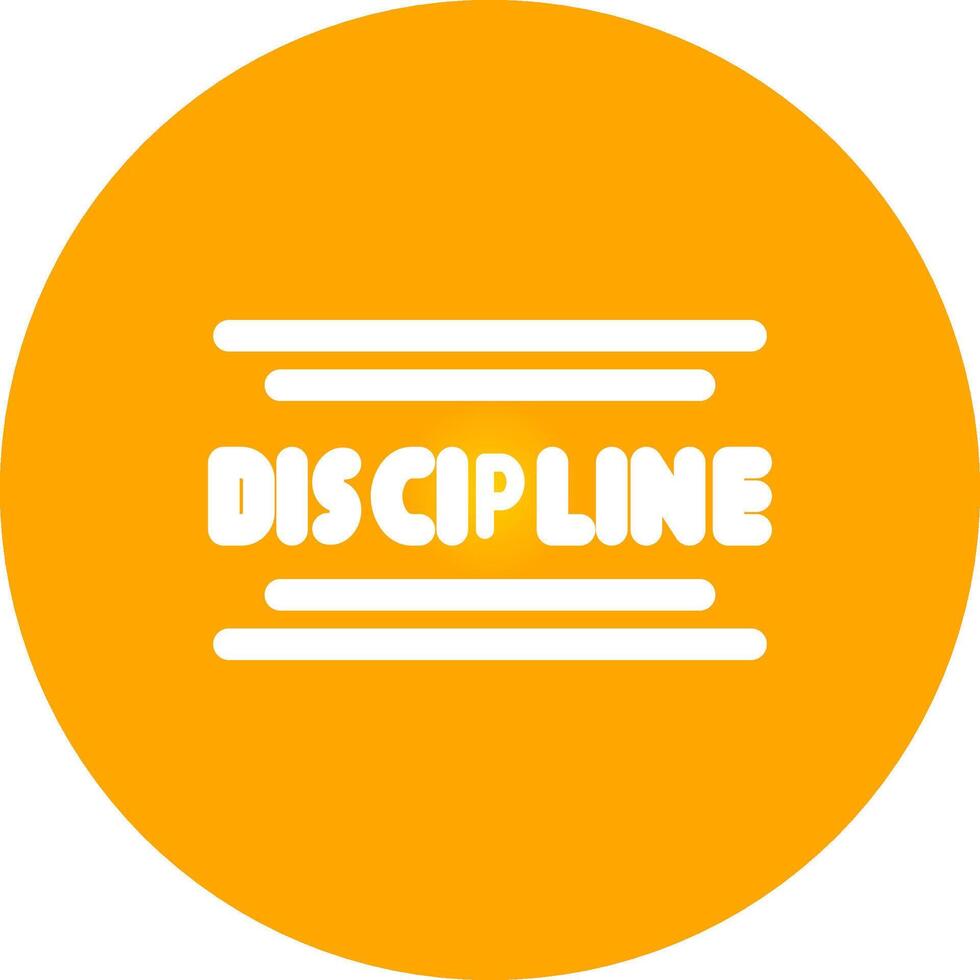 Discipline Creative Icon Design vector