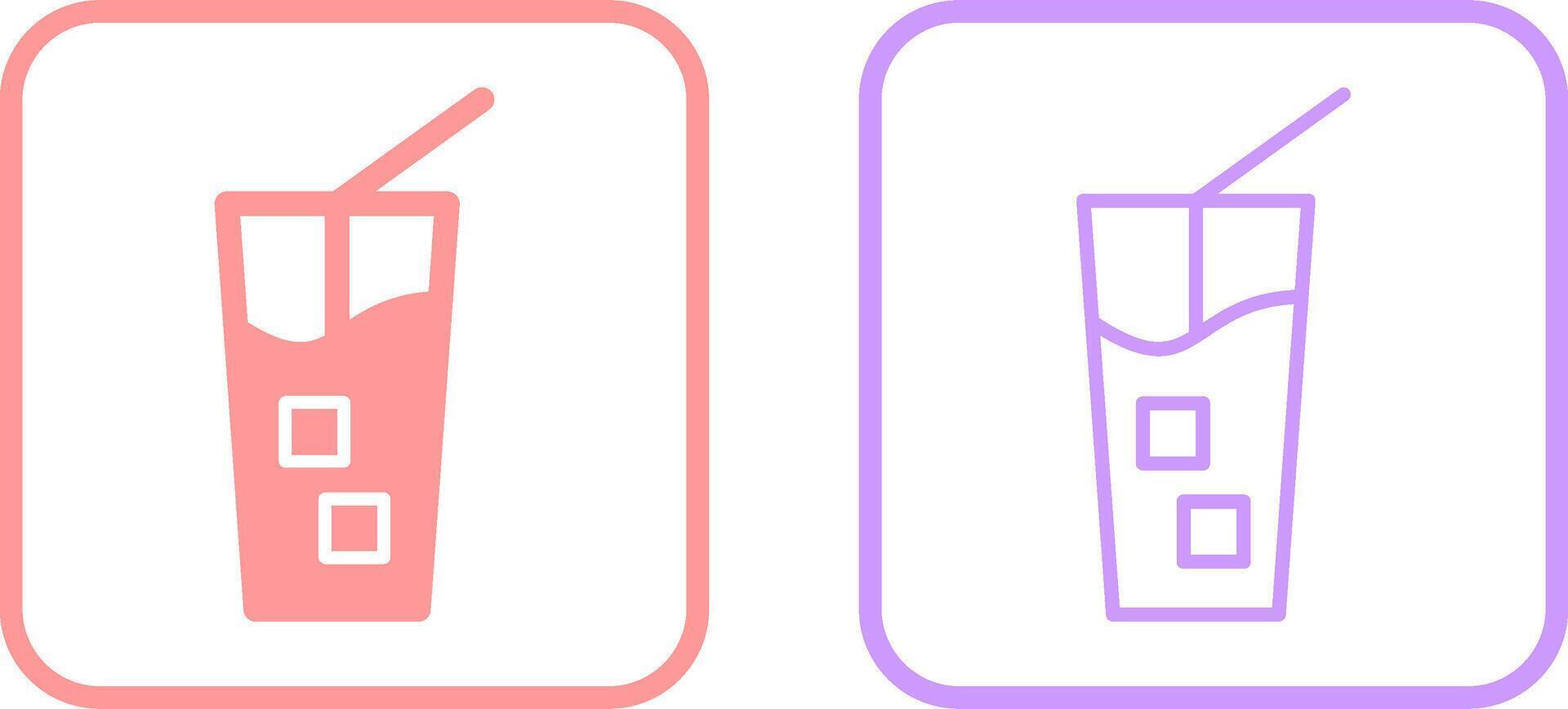 Iced Coffee Vector Icon
