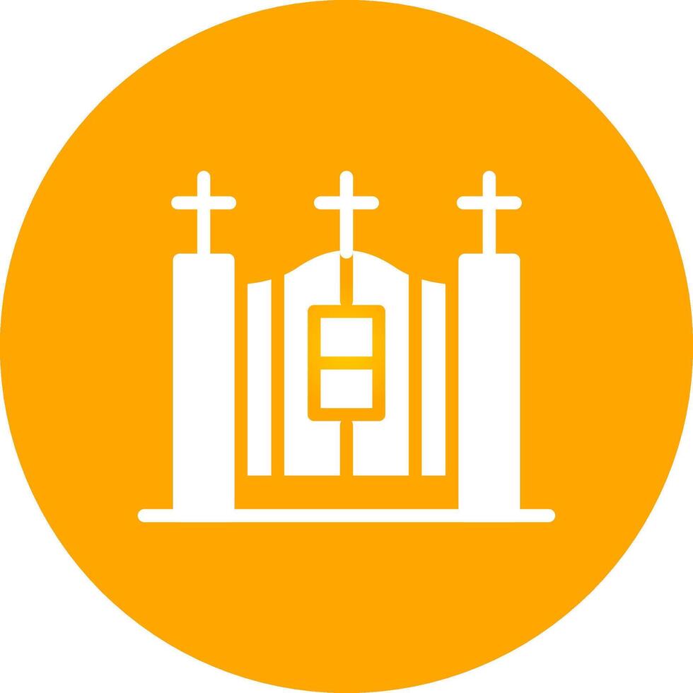 Cemetery Gate Creative Icon Design vector