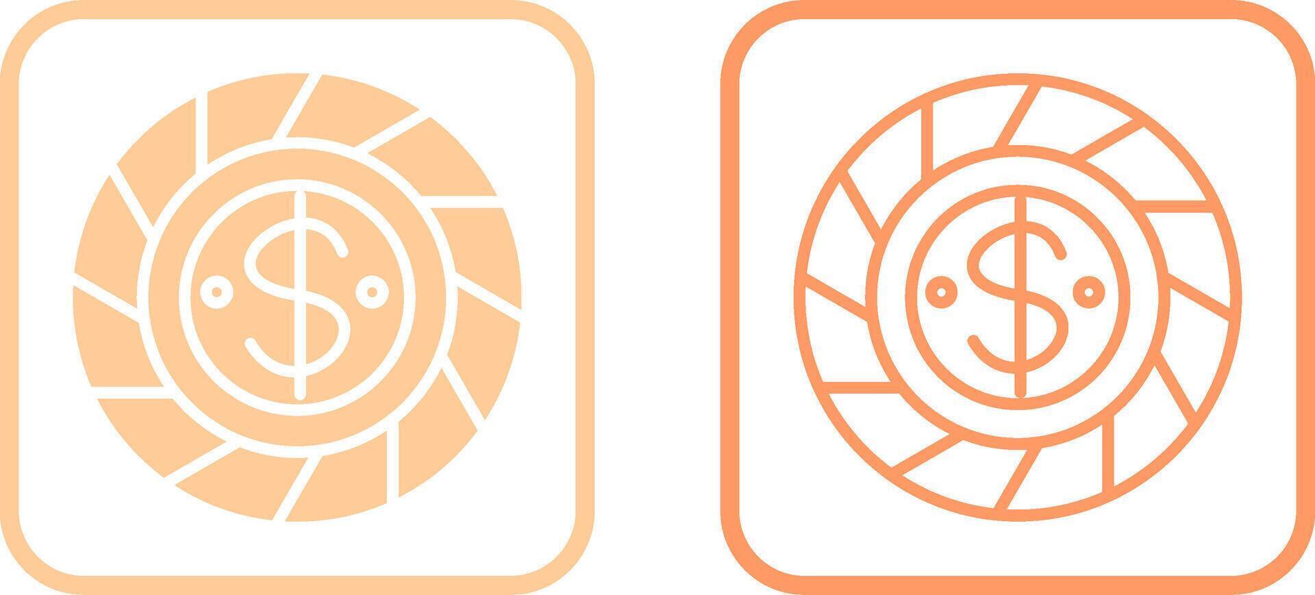 Dollar Chip Vector Icon