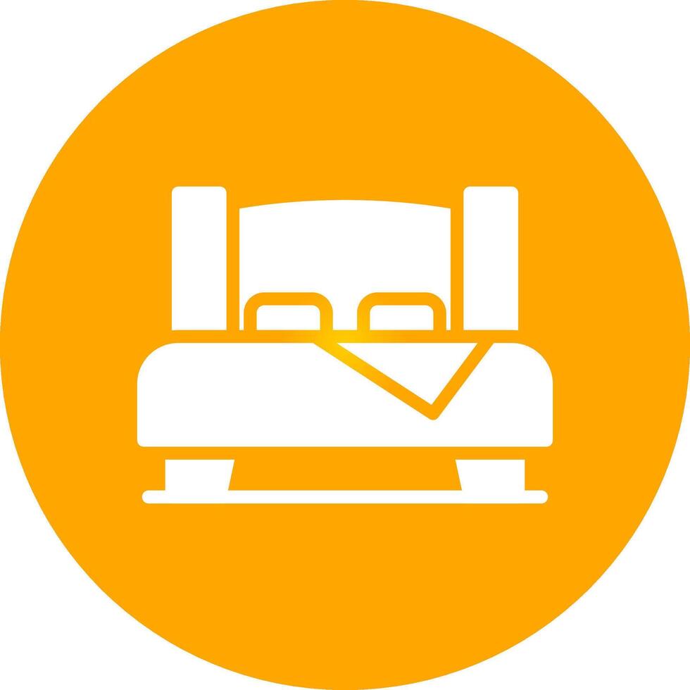 Double Bed Creative Icon Design vector